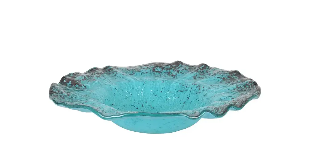 Plato Pasta Murano Turquesa 25X6 Cm.