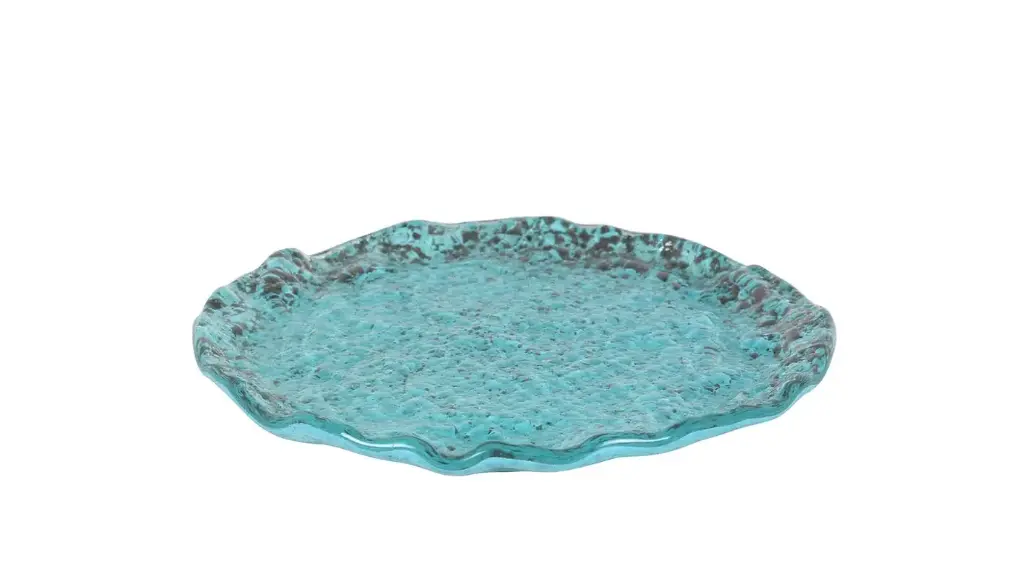 Plato Pan Murano Turquesa 15X1 Cm.