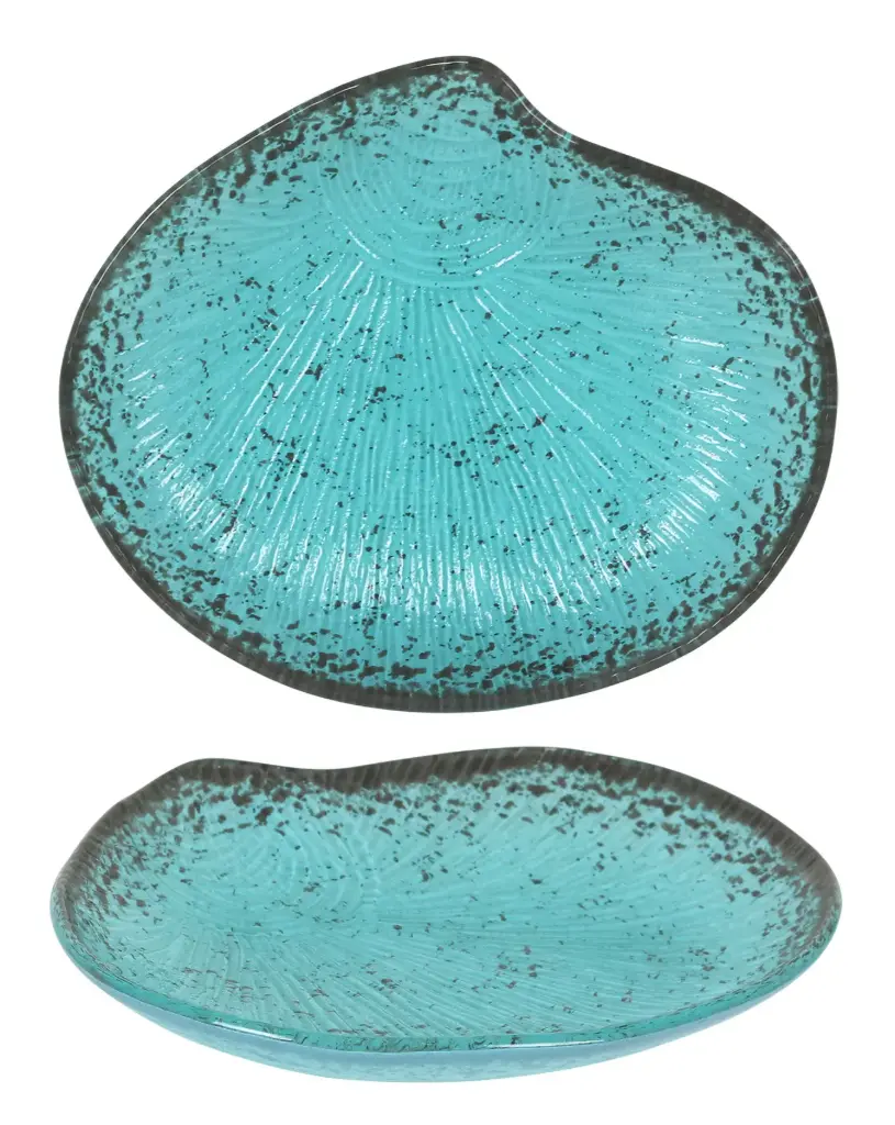 Fuente Concha turquesa 19x16x2 cm