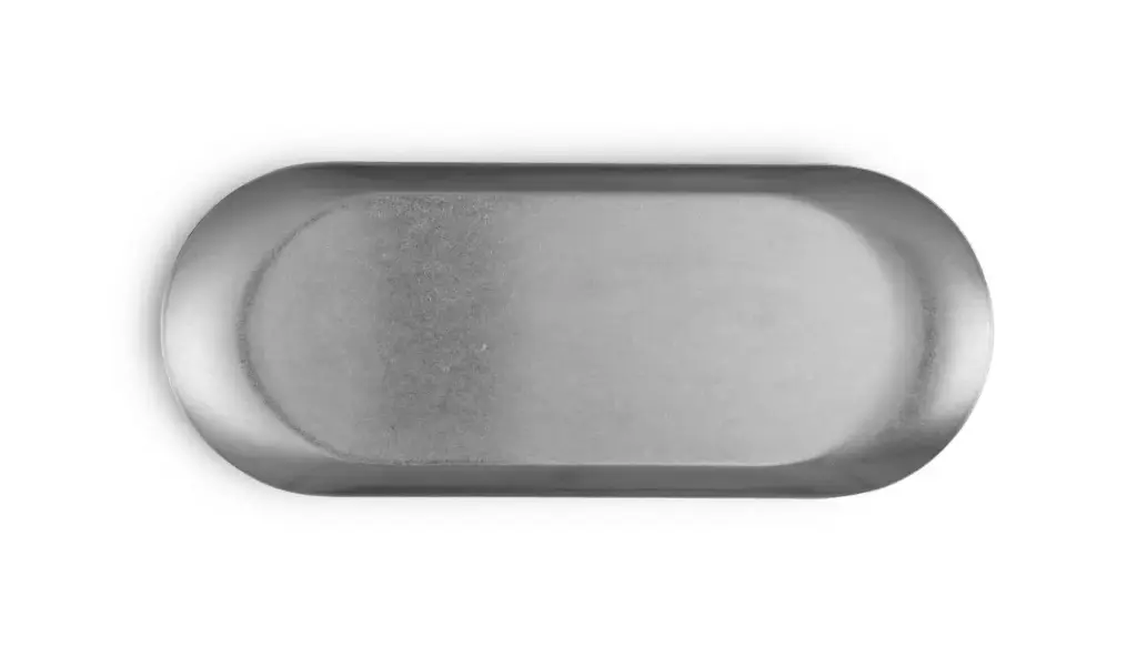 Fuente Oval Inox. Vintage 30X12 Cm.   