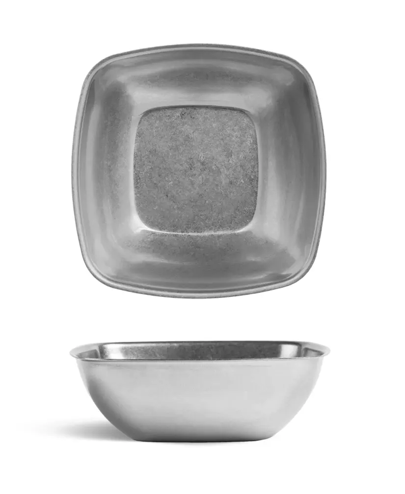 Bol Cuadrado Vintage Inox. 17 Cm.