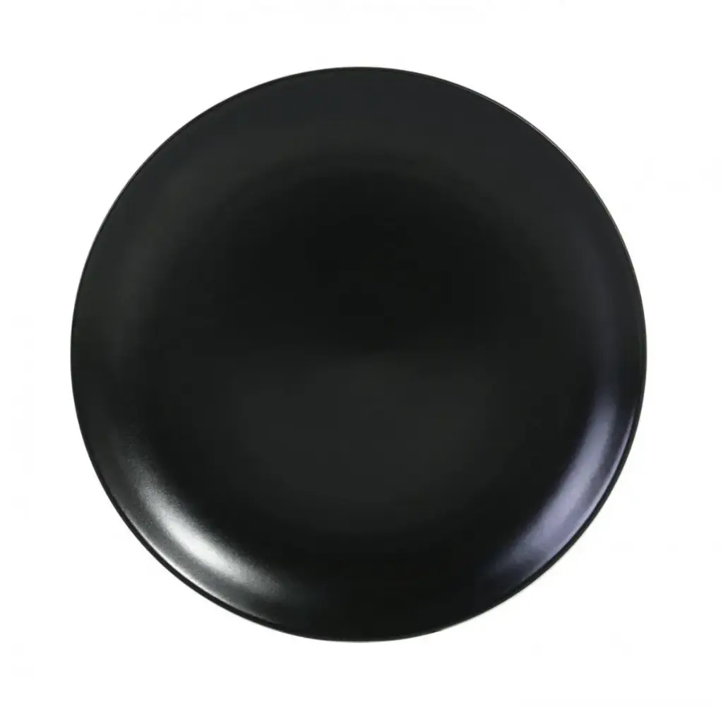 Plato llano Infinity Stonware negro 26x2,5 cm
