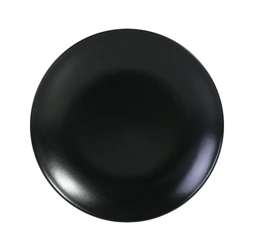 Plato Postre Infinity Stonware Negro 20X2 Cm.