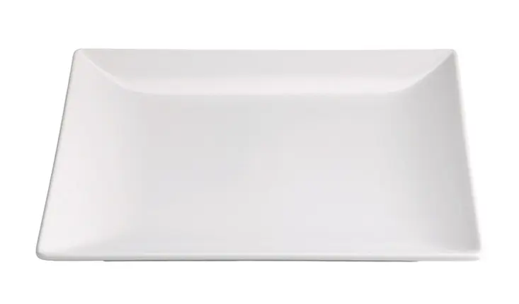 Plato llano Ming II Stonware blanco 24x24x2,5 cm