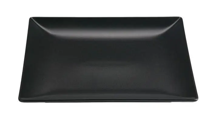 Plato Postre Ming Ii Stonware Negro 21X21 Cm.