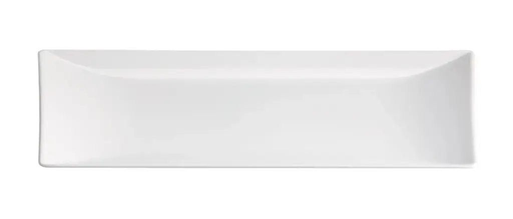 Fuente rectangular Ming II Stonware blanca 30x8x2 cm