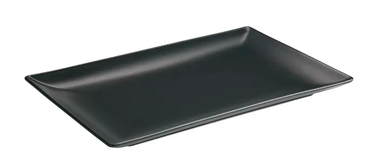 Fuente rectangular Ming II Stonware negra 30x20x2,5 cm