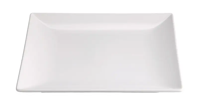 Plato postre Ming II Stonware blanco 21x21x2 cm