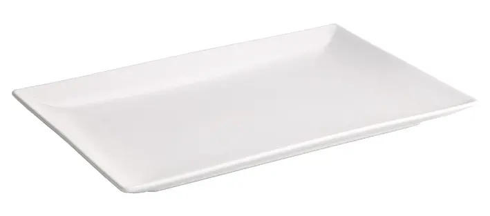 Fuente rectangular Ming II Stonware blanca 34x22x2,5 cm