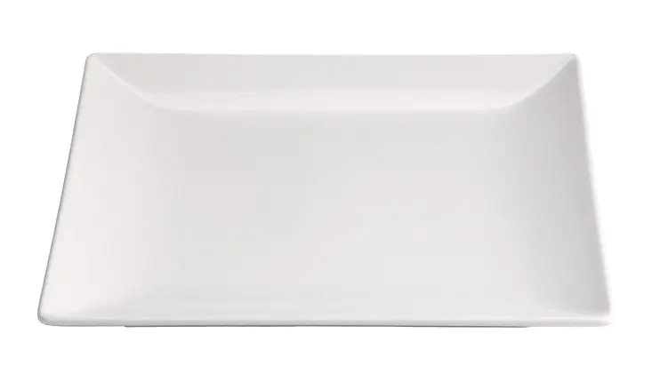 Plato llano Ming II Stonware blanco 26x26x2,5 cm