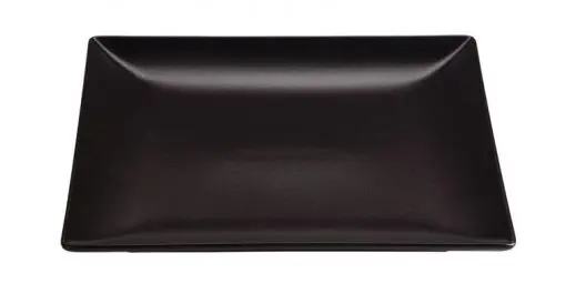 Plato postre Ming II Stonware negro 18x18 cm