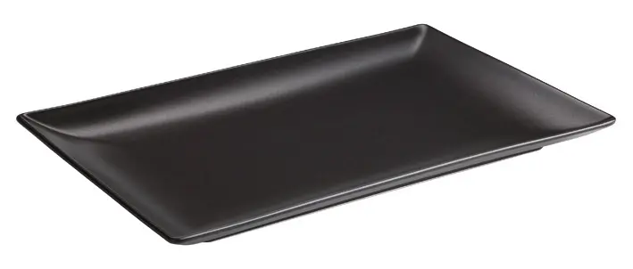 Fuente rectangular Ming II Stonware negra 34x22x2,5 cm