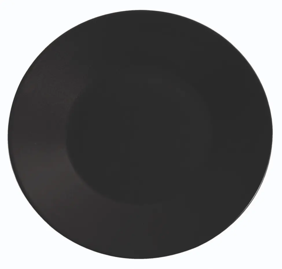 Plato llano The Reserve Stonware negro 25x2,7 cm