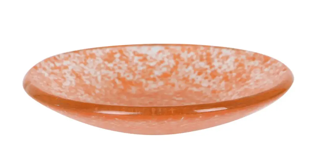 Plato degustación vidrio naranja 8,5x1,5 cm