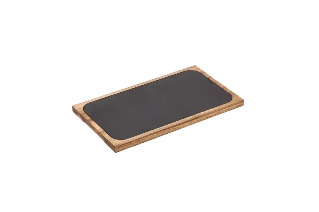 Pizarra 1/3 (32,5 X 17,5 Cm) + Base Acacia (34,5 X 19,5 X 1,5 Cm)
