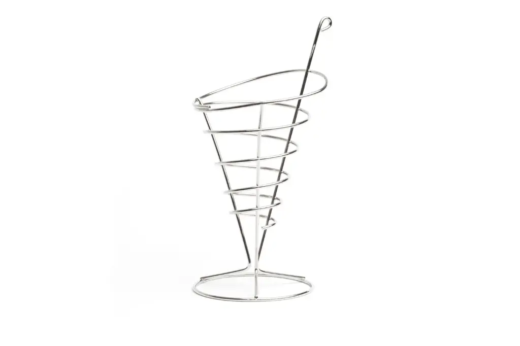 Soporte conos chips de acero inoxidable 11x23 cm
