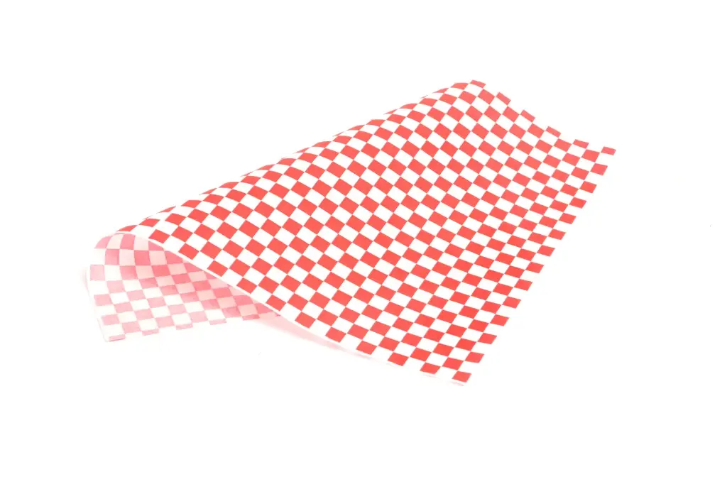 Papel Antigrasa Cuadros rojo / blanco 34x28 cm 1000 unidades
