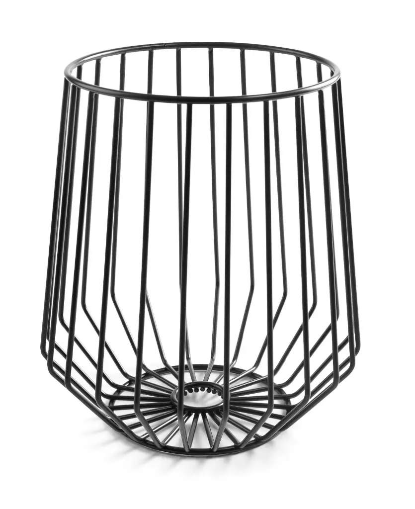 Frutero Metalico Negro Alto 23,4 Cm.