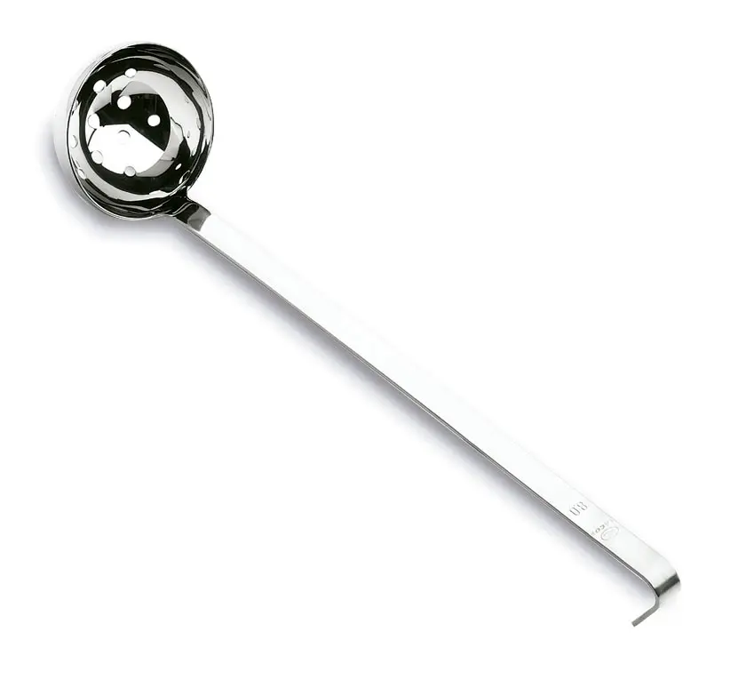 Cacillo monobloc perforado de acero inoxidable 10 cm