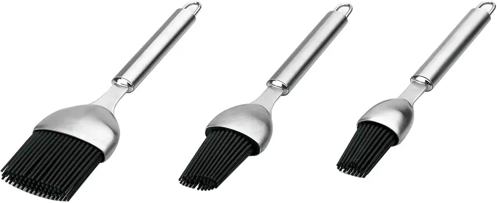 Pincel silicona mango de acero inoxidable 22 cm