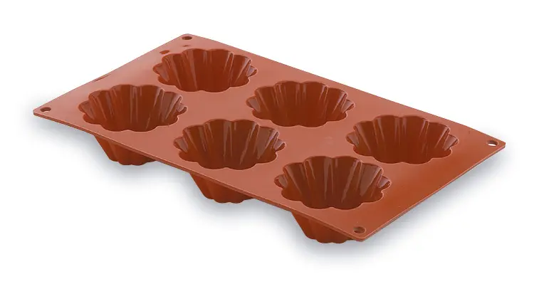 Molde silicona Briochette 6 cavidades 103x20 mm