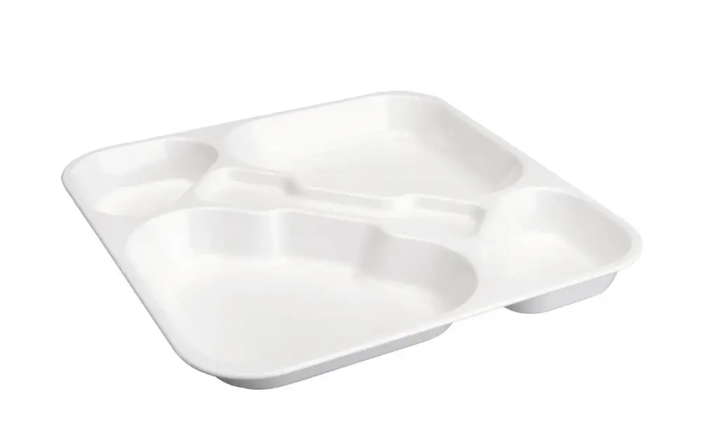 Bandeja autoservicio PC blanca 33x33 cm