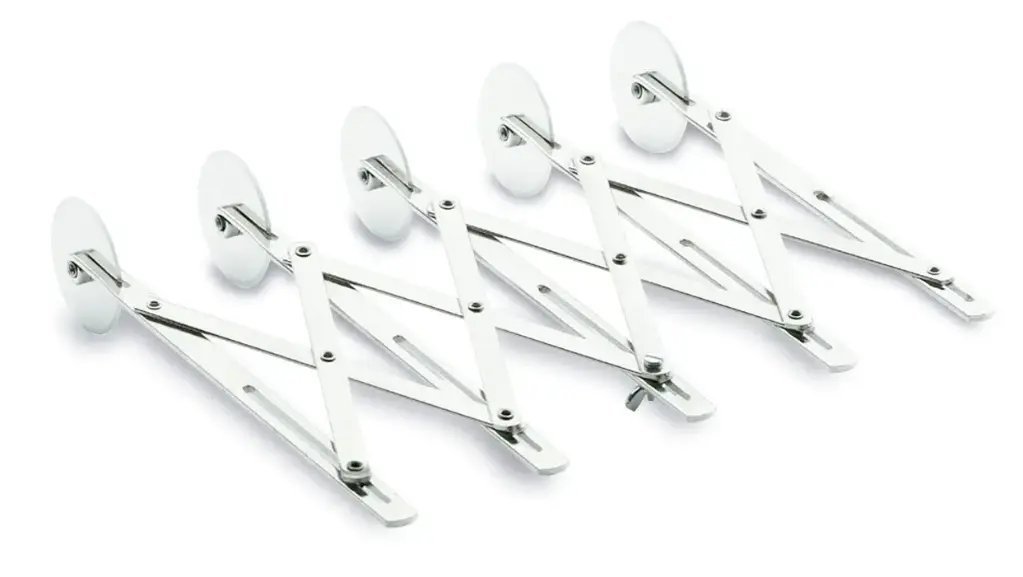 Carretilla corta pastas extensible de acero inoxidable 5 ruedas