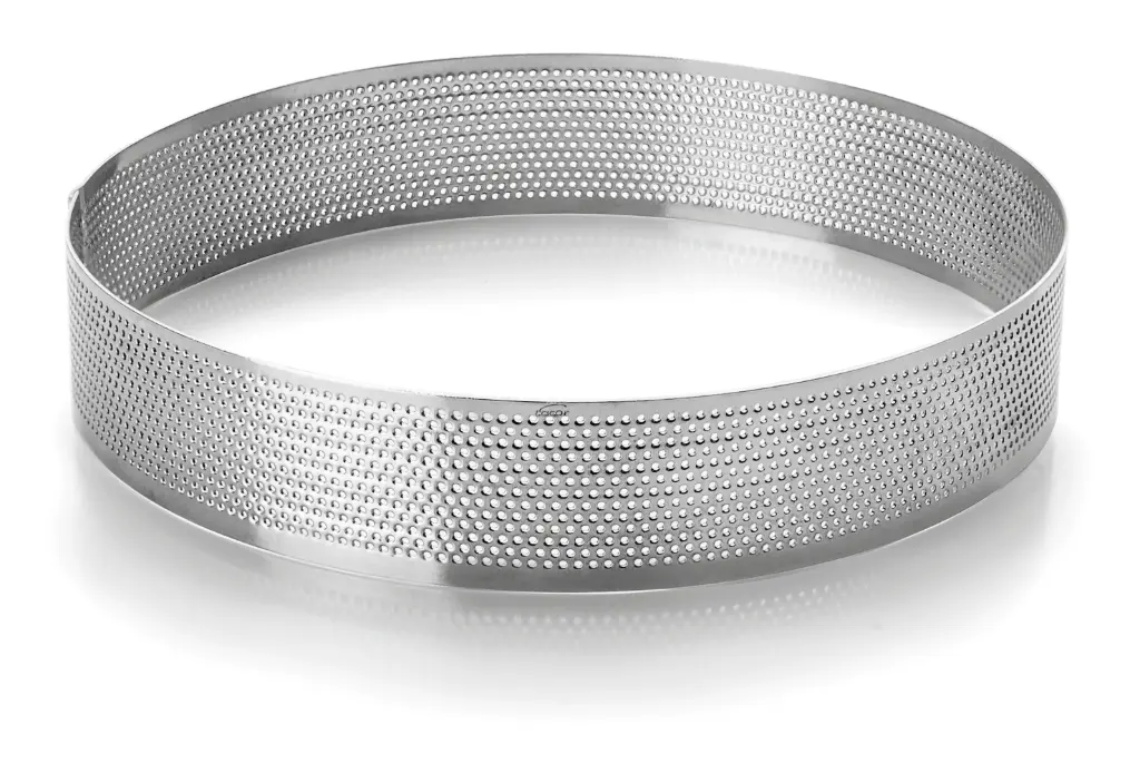 Aro Redondo Perforado Inox. 7X2 Cm.                              