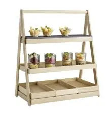 [14012] Expositor Buffet Madera Valo 2 Alturas 55X32,5X64 Cm.