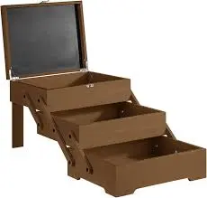 [11712] Nido Buffet Madera Oscura 3 Compartimentos 36X29X28 Cm.