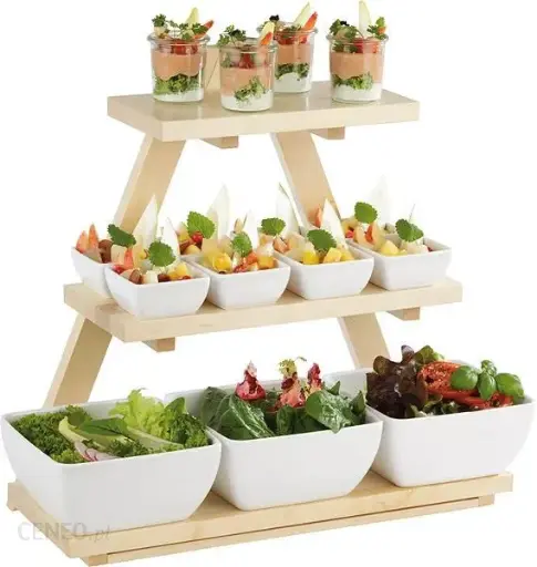 [13966] Expositor Buffet Triangle Natural 53X21X50 Cm
