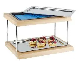 [11541] Expositor Buffet Refrigerado Gn. 1/1 Madera Doble