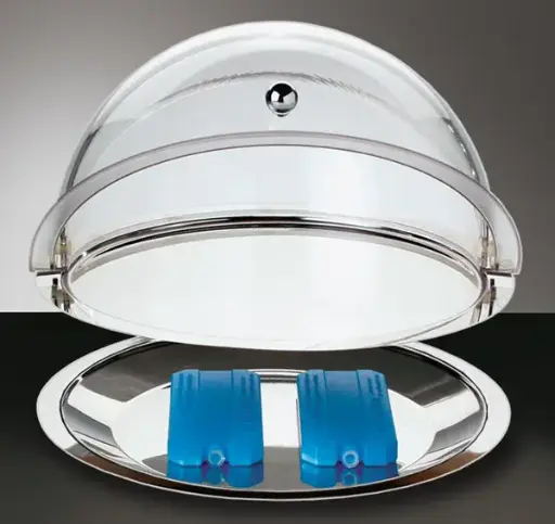 [9082] Expositor Refrigerado Redondo Con Tapa 38 Cm.