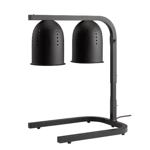 [12265] Lámpara buffet infrarrojos doble negra 500 W