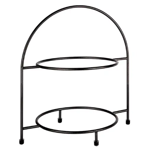 [33208] Expositor buffet 2 alturas de acero inoxidable antracita 29x19,5x30 cm