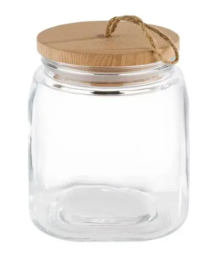 [82256] Tarro Woody Tapa Madera 14X14X17 Cm.