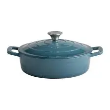 [88312] Cacerola Fundicion Con Tapa Turquesa 2,5 L.