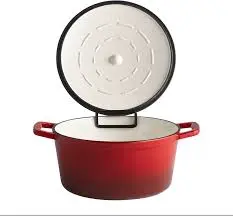 [88302] Olla Fundicion Con Tapa Roja 25X11,5 Cm.