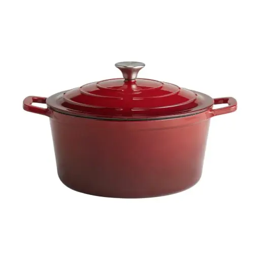 [88306] Olla Fundicion Con Tapa Roja 28X13 Cm.