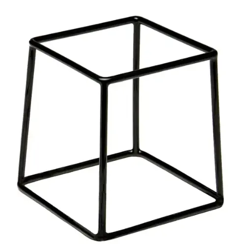 [33252] Pedestal buffet negro 18x18x18 cm