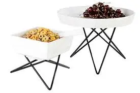 [33272] Pedestal Buffet Prisma Metal Negro 26X10,5 Cm.