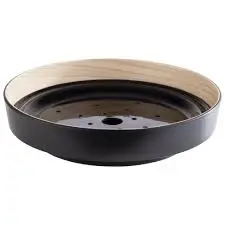 [85230] Fuente Frida Melamina Con Escurridor Negro 25,5X6 Cm.