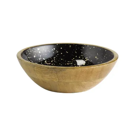 [1053] Ensaladera mango de madera negro 24x7,5 cm