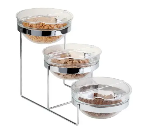 [11795] Soporte Buffet Sunday Tres Boles C/Tapa 61X24X35