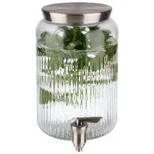 [10818] Dispensador Bebidas Cristal Con Grifo 3,8 L.