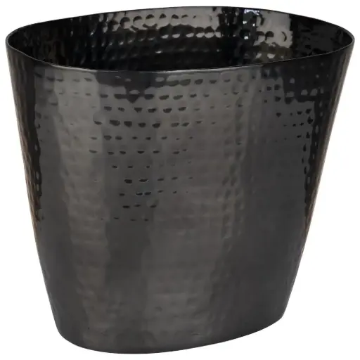 [36107] Champanera oval amartillada negra 20,5x14x17 cm