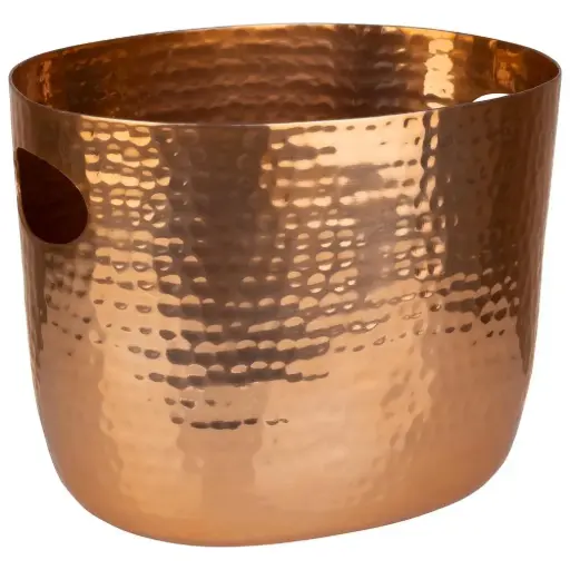 [36108] Champanera Oval Amartillada Cobre 25,5X19X20 Cm.