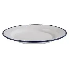 [84951] Plato Llano Enamel Look Melamina Filo Azul 24,5 Cm.