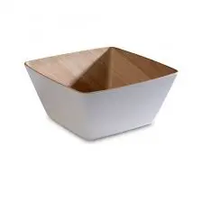 [84592] Ensaladera Frida Melamina Blanca 25X25X12 Cm.
