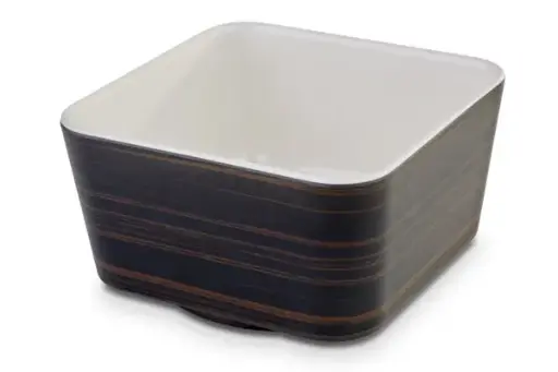 [15215] Bol bicolor melamina roble / beige 13x13 cm